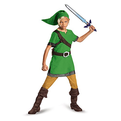 The Legend of Zelda DISK85718K Classic Nintendo Link, disfraz para niños, mediano, M