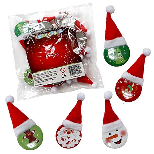 THE TWIDDLERS Navidad Broche Pin de Aleación - Paquete de 20 Broches - 4 Diseños Diferentes - Lindo Ropa Accesorio, Hogar Decoración, Brooch Regalo Niños Niñas