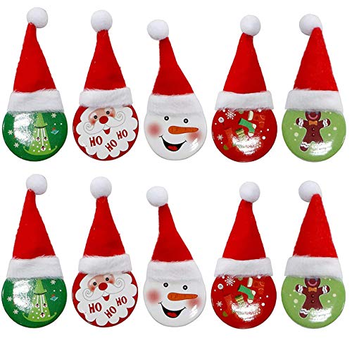 THE TWIDDLERS Navidad Broche Pin de Aleación - Paquete de 20 Broches - 4 Diseños Diferentes - Lindo Ropa Accesorio, Hogar Decoración, Brooch Regalo Niños Niñas