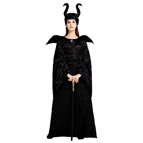thematys® Disfraz de Bruja Negra para Mujer Cosplay, Carnaval y Halloween - Talla única 160-180cm