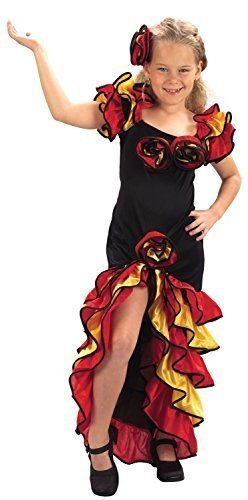 Theme Fancy Dress Disfraz de baile de rumba flamenca. 10-13 años