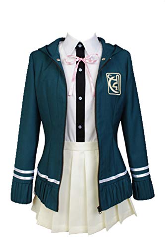 tianxinxishop Disfraz de Cosplay de Juego Japones para Mujer Uniforme de Escuela Secundaria Disfraz de Cosplay de Chiaki Nanami Conjunto Completo, S