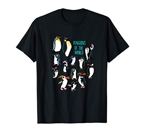 Todos los tipos de pingüinos del mundo Yo pingüino Camiseta