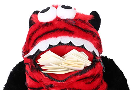 TOYLAND® Peluche de Felpa Monster Plus de 9 "(23 cm) de Color Rojo y Negro - Le Encanta Comer Sus Preocupaciones