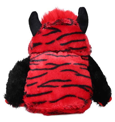 TOYLAND® Peluche de Felpa Monster Plus de 9 "(23 cm) de Color Rojo y Negro - Le Encanta Comer Sus Preocupaciones