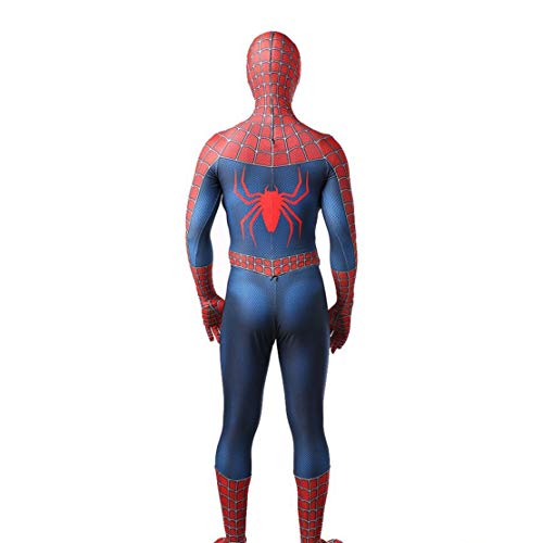 TOYSGAMES Amazing Spiderman Cosplay Niños Traje Adulto Negro Versátil Tight Body Suit Superhero Movie Theme Party Props Disfraz de máscara de Juguetes (Color : Spiderman, Size : Kids-L 135-145cm)
