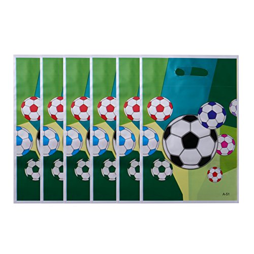 Toyvian Bolsas de Regalo Bolsas Decorativas para el Tema del fútbol Bolsas de Regalo para la Fiesta de cumpleaños Infantil 24 Piezas