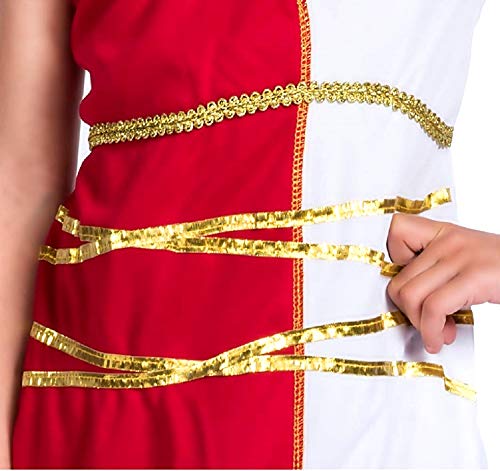 Traje romano antiguo - blanco - disfraz - niña - 5-7 años - Diosa griega - halloween - carnaval - fiestas - talla m - idea de regalo para cumpleaños