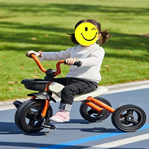 Triciclo for niños Triciclo for niños Triciclo Plegable Multifunción Niños Triciclo 2 en 1 Gratis 2-6 años Triciclo for bebés al Aire Libre 4 Colores 53x63x45cm (Color : Orange)