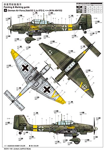 Trumpeter 03218 - Maqueta de Junkers Ju-87G-2 Stuka , color/modelo surtido
