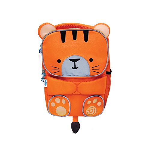 Trunki Mochila infantil para colegio de alta visibilidad- ToddlePak Tigre Tipu (Naranja)