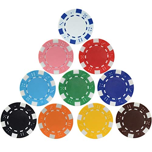 TX GIRL Monedas 25PCS / Lot Fichas De Poker ABS + Plancha + Arcilla Ficha De Póker De Texas Hold'em Poker Casino Virutas Metálicas Fichas De Poker Set Accesorios Poker (Color : 1pcs Each Color)