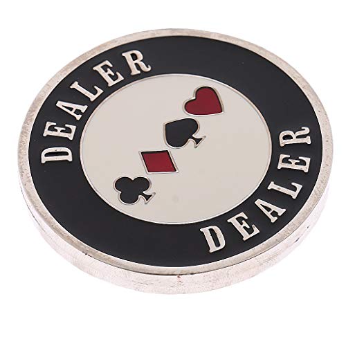 TX NIÑA Botón Distribuidor Autorizado del Casino Poker Viruta del Distribuidor Autorizado De La Serie Mundial For All-Suite Hotel & Casino Las Vegas Metal (Size : 5.5cm/2.17inch)
