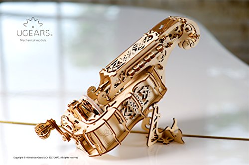 UGEARS La Zanfoña - Instrumento Musical de Madera - Set de Construcción - Kit de Puzle 3D Bricolaje