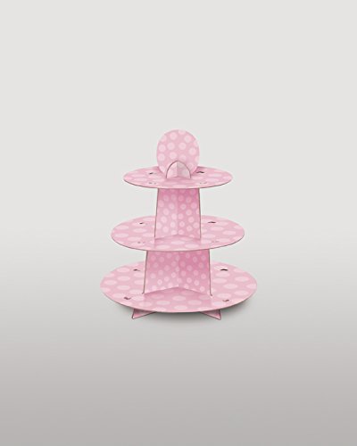Unique Party- Soporte para cupcakes, para Baby Shower, Color rosa (90307)