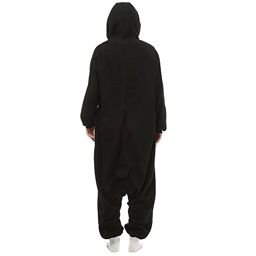 Unisex Pijamas para Adultos Cosplay Animales de Vestuario Ropa de Dormir Halloween y Navidad Blanco Negro Talla 146-159cm(S)