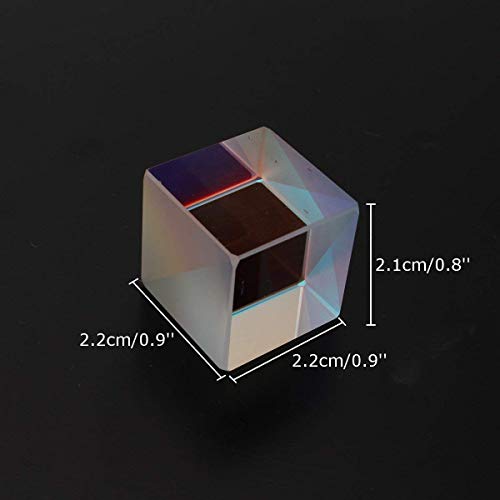 Uteruik 2 Piezas Cubo Prisma óptico RGB Combinador Divisor Física Ciencia Laboratorio Instrumento de Enseñanza