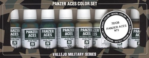 Vallejo Model Color Set - Panzer Aces No.3 (x8 Colours) - VAL70126