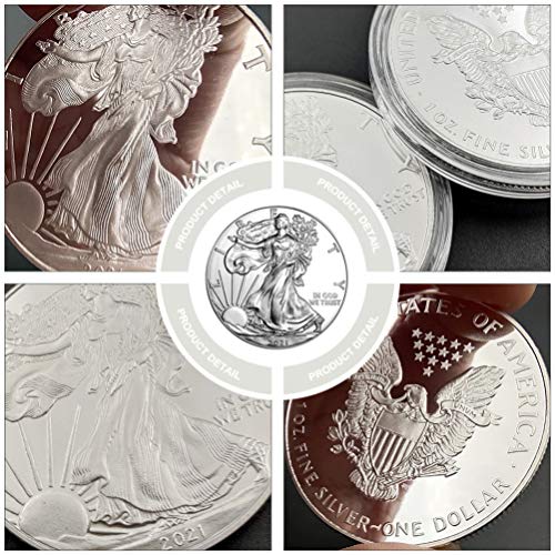 VICASKY 2021 Moneda Águila de Plata Americana Moneda Conmemorativa Estadounidense Colección de Monedas de Plata Americana Decoraciones de Recuerdo