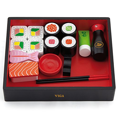 VIGA VIGA-50689 Toys 50689-Set de Sushi de Madera, Multicolor (50689)