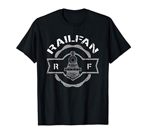Vintage Railfan Train Engine Railroader Trainspotter Hobby Camiseta