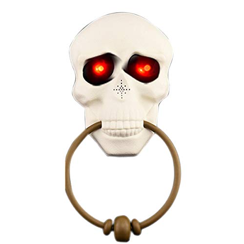 VORCOOL Halloween timbre cráneo illuminer el globo ocular Parler Sons effrayants para los adornos de puerta de bar de fiesta juguetes regalo para niños