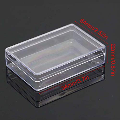 WE-WHLL Caja de Almacenamiento de plástico Transparente Rectangular contenedor de Naipes Caja de Almacenamiento de Tarjetas de póquer para Lugares de Entretenimiento en Clubes