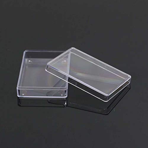 WE-WHLL Caja de Almacenamiento de plástico Transparente Rectangular contenedor de Naipes Caja de Almacenamiento de Tarjetas de póquer para Lugares de Entretenimiento en Clubes