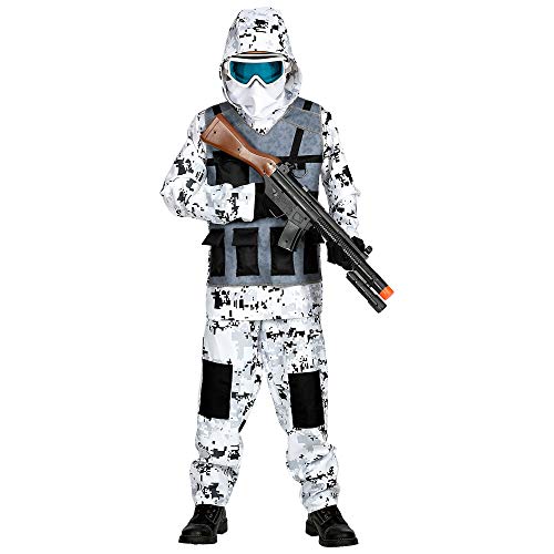 WIDMANN 01718 Arctic Special Forces - Disfraz para niños (158 cm), color blanco y gris , color/modelo surtido