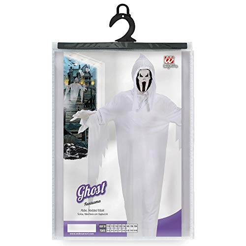 WIDMANN 02536 - Disfraz de niño de fantasma con capa y máscara (talla 128)