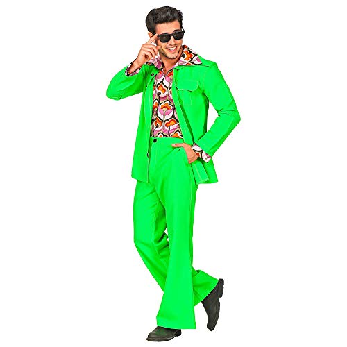 WIDMANN 09394 - Disfraz de años 70 para hombre, verde, XL , color/modelo surtido