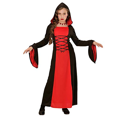 Widmann 73227 - Disfraz dama gotica con capucha para niña, talla 158