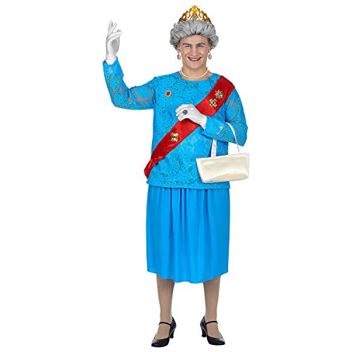 WIDMANN 85863 Adultos Disfraz Queen, Color Azul , color/modelo surtido