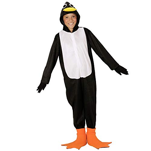 WIDMANN Disfraz de pingüino para niños, color negro/blanco, 116 (08655)