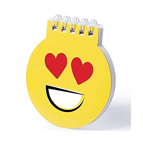 WINLON LIBRETA DE EMOTICONOS (Lote 20 Unidades)-Cuadernos Emoji - Libretas Anillas orginales con Motivos de Emoticono