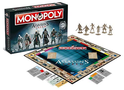 Winning Moves- Monopoly-Assassin'S Creed, Color Azul, 1