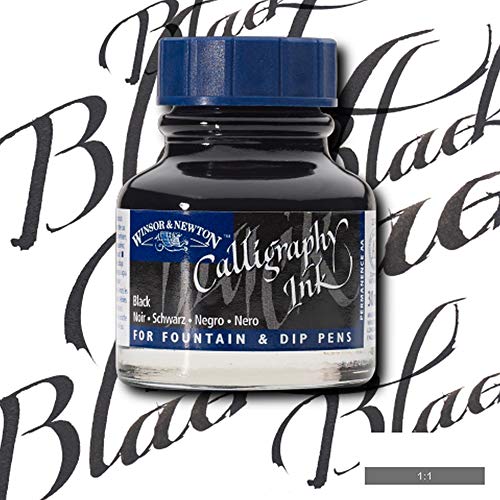 Winsor & Newton tinta para caligrafía - Frasco de 30 ml, color negro