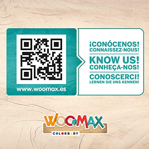 WOOMAX - Juego de arrastre en madera Tren 35 piezas (46440)