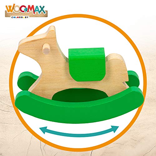 WOOMAX - Set mobiliario casa de muñecas madera Habitación infantil (46470)