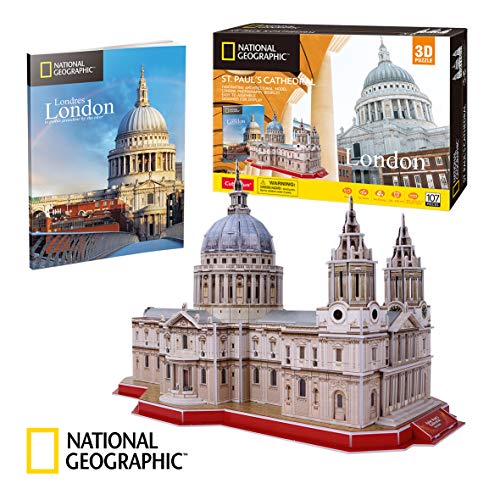 World Brands-St Pauls Cathedral, National Geographic, Cubic Fun, Rompecabezas, maquetas para Montar, Puzzles 3D, Kit de construcción DS0991H