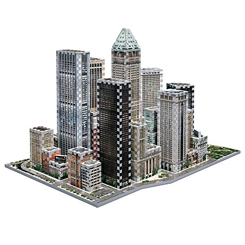 Wrebbit 3D- Nueva York el Distrito Financiero Puzzle 3D, Multicolor (W3D-2013)