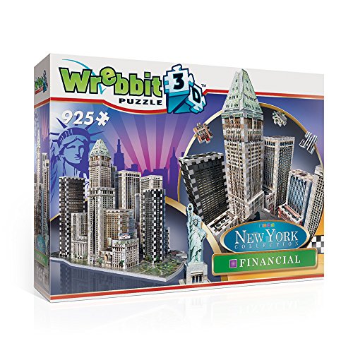 Wrebbit 3D- Nueva York el Distrito Financiero Puzzle 3D, Multicolor (W3D-2013)