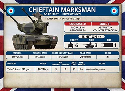 WWIII Team Yankee: British Chieftain Marksman AA Batería (x3) (TBBX14)
