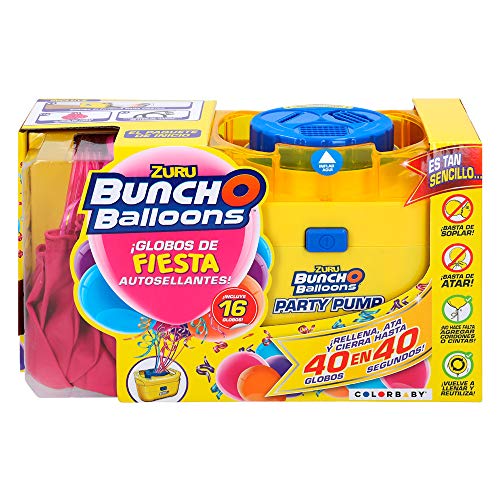 X-Shot - Hinchador eléctrico con 16 globos de fiesta autosellantes Bunch O Balloons (71889) , color/modelo surtido