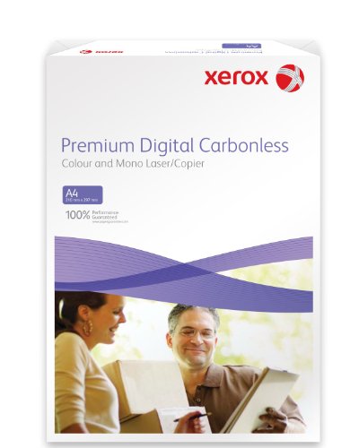 Xerox 003R99107 Premium Digital - Papel autocopiante, 2 copias por hoja, clasificadas por caja, 5 paquetes, color blanco y amarillo