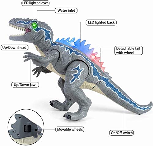 XIAOWEI Juguete Modelo Dinosaurio jurásico, Spray eléctrico Overlord Toy Toy Dinosaur Simulación Colorida Luminosa Se llamará un Juguete de Fuego Que Camina Apto para 4 años y más