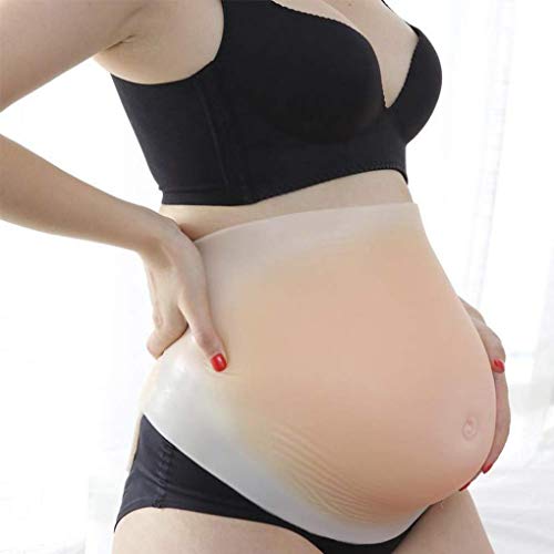 XUNMAIFLB Simulación De Silicona Vientre Vestir Mujer Embarazada Falso Vientre Spoof Traje Juego De Roles, 2-10 Meses, S