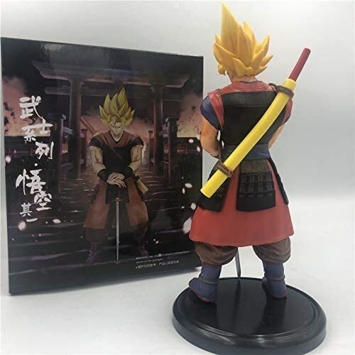 YIGEYI Dragon Ball Z Goku Samurai Series Super Saiyan Anime Action Figura 22 cm Figuras de PVC de PVC Modelo de colección Juguetes de Estatua