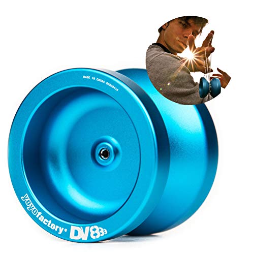 YoyoFactory DV888 Yo-yo - Azul (Genial para Principiantes, Juego Yoyo Moderno, Cuerda e Instrucciones Incluidas)
