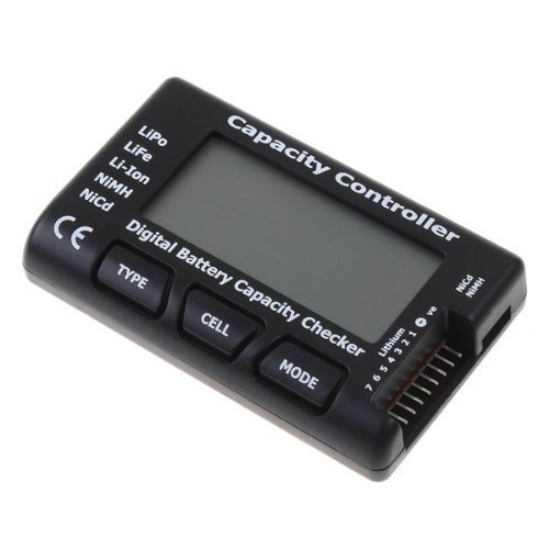 YUNIQUE ESPANA CellMeter-7 Digital Bateria Capacidad Detector LiPo Life Li-Ion NiMH Nicd, Color Negro